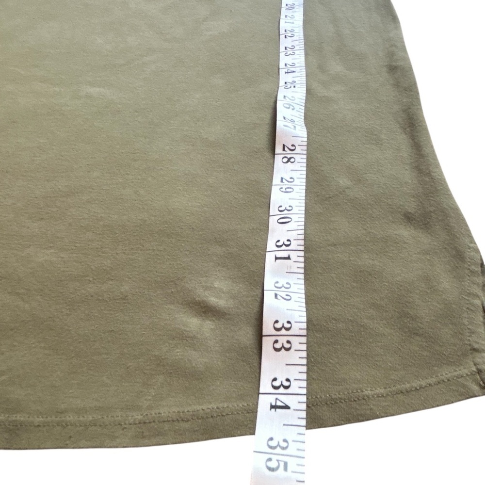 Eileen Fisher | Traceable Organic Cotton Stretch Mock Neck Dress in Olive - Picture 8 of 11